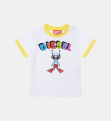 T-shirt avec logo et motif sur le devant Diesel Kids