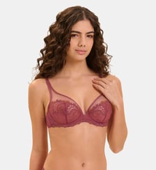 Soutien-gorge avec armature décolleté plongeant - Rose Santal Simone Pérèle