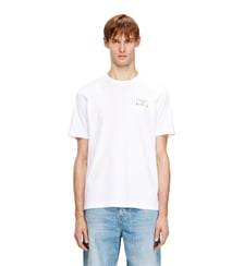 T-shirt en coton classique avec impression en relief Diesel
