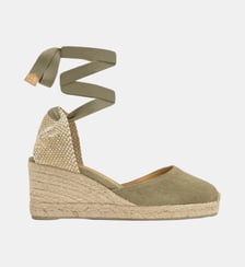 Espadrilles compensées à lacets avec plateforme tressée CARINA Castaner