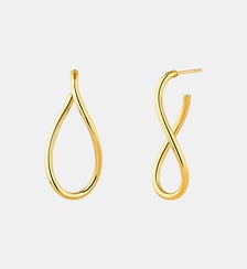 Grandes boucles d’oreilles ondulées en anneau 925 argentées Aristocrazy