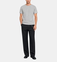 T-shirt uni gris chiné The Kooples