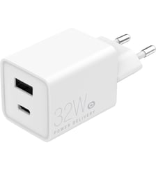 Chargeur 32W charge rapide USB-A  / USB-C Blanc Essentiel B