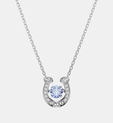 Pendentif Symbolica, Pavé, Fer à cheval, Métal rhodié Swarovski