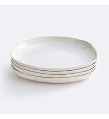 Lot de 4 assiettes plates en grès nacré La Redoute Interieurs