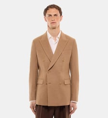 Veste croisée en laine et chameau Fursac