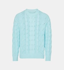 Pull en coton torsadé uni Vilebrequin