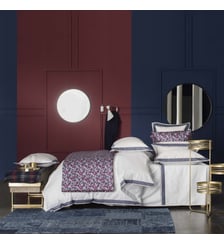 Housse de couette tricolore en satin de coton avec bande appliquée, MARCEAU Alexandre Turpault