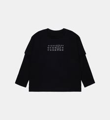 T-shirt à manches longues avec logo MM6 Maison Margiela