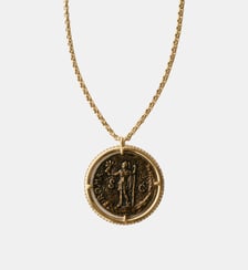 Collier plaqué en or jaune 18 carats avec pièce Aristocrazy