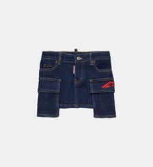 Minijupe cargo en denim bleu foncé Dsquared2