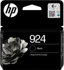 Cartouche d'encre Originale 924 Noire Standard - 6S8S8AE HP