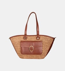 Sac Panier En Cuir Et Raphia Max Maison 123
