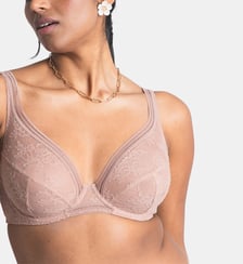 Soutien-gorge triangle grande taille Miss Lejaby pralin Maison Lejaby