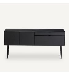 Buffet enfilade métal acier et cuir AM.PM