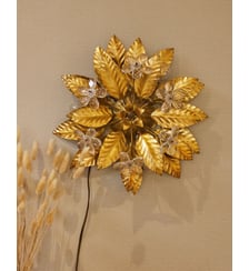 Applique murale florale dorée Suzette N°242- Produit chiné Debongout
