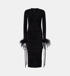 Robe à col en v avec drapé Pinko