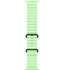 Bracelet 49 mm Océan vert fluo  - Finition titane Apple