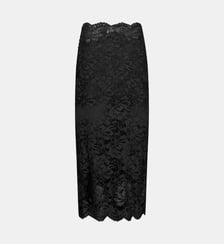 Jupe midi en dentelle Rabanne