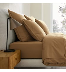 Taie d'oreiller en percale de coton lavé 120 fils AM.PM