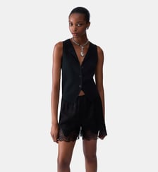 Gilet en maille avec détail en dentelle Liu Jo