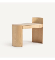 Bureau en plaqué chêne et cuir AM.PM