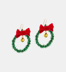 Boucles d'oreilles Noël couronnes Balaboosté