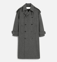 Trench coat unisexe en laine AMI Paris