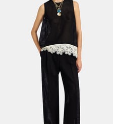 Pantalons Loose Solid Black La DoubleJ