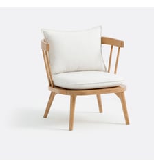 Fauteuil chêne et tissu La Redoute Interieurs