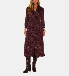 Robe Longue À Motif Arabesque Carola Maison 123