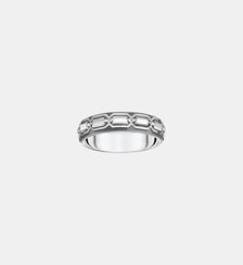Bague écailles de crocodile, argent noirci Thomas Sabo