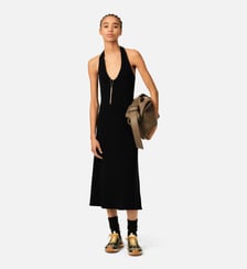 Robe midi dos nu en jersey AMI Paris