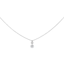 Collier 360° DUO - 2 diamants, poids total 0,35ct approx. - Or blanc 750‰ La Brune & La Blonde