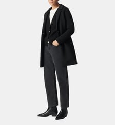 Manteau mi-long en néoprène capuche amovible Ikks