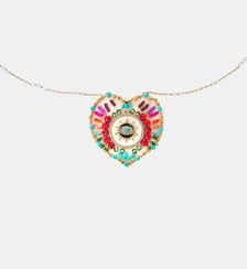 Collier chaîne avec charm central avec perles JANEIRA Hipanema