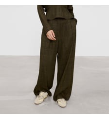 Pantalon à jambes larges à carreaux Adolfo Dominguez