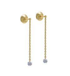 Pendants d'oreilles 360° - 2 diamants, poids total 0,20ct approx. - Or jaune 750‰ La Brune & La Blonde