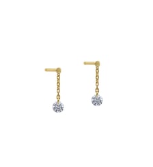 Mini Pendants d'oreilles 360° - 2 diamants, poids total 0,20ct approx. - Or jaune 750‰ La Brune & La Blonde