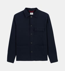 Veste worker en coton seersucker Wilfried Serge Blanco