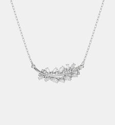 Pendentif Vienna, Plume, Métal rhodié Swarovski