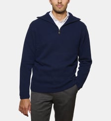 Pull camionneur marine en laine et cachemire Atelier Privé