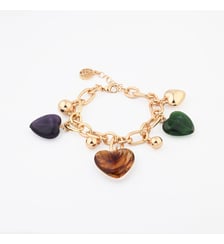 Bracelet chaîne cœur en résine Balaboosté