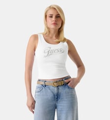 Débardeur avec logo brodé Guess