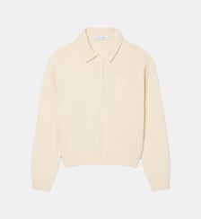 Pull col polo laine blason brodé Lacoste