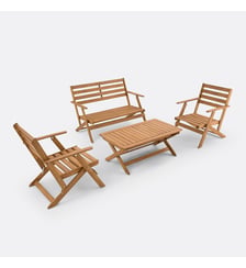 Salon de jardin pliant en acacia La Redoute Interieurs