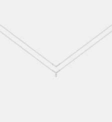 Collier double chaînes Essentielle en Argent avec diamant blanc La Garçonne Diamant