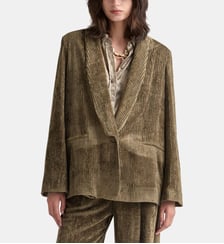 Veste pembroke en velours à côtes fluide Momonì