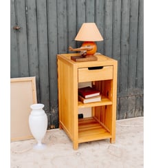 Table de chevet en bois clair Maïa N°1462- Produit chiné Debongout