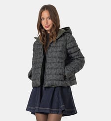 Doudoune courte à capuche Charline print Jott